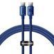 Кабель Baseus Crystal Shine Series Fast Charging Data USB кабель Type-C To Type-C 100W 1.2m (CAJY000603) Blue 260560 фото 8