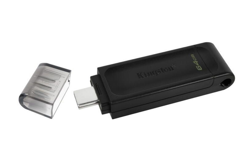 Флеш-накопичувач USB3.2 64GB Type-C Kingston DataTraveler 70 Black (DT70/64GB) 339166 фото