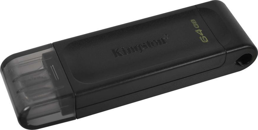 Флеш-накопичувач USB3.2 64GB Type-C Kingston DataTraveler 70 Black (DT70/64GB) 339166 фото