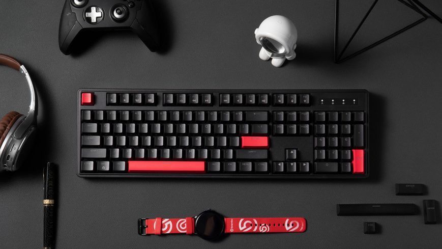 Клавіатура механічна Lemokey X3 104Key, Keychron Red, USB-A, QMK/VIA, Hot-Swap, EN/UKR, RGB, чорний (X3-H1-UA) 371163 фото