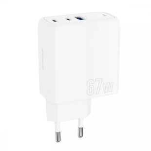 Зарядний Пристрій Proove Shot GaN 67W (2Type-C + USB) (WCSG67120002) White 287399 фото