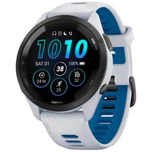 Смарт-годинник Garmin Forerunner 265 Black Bezel w. Whitestone Case and Whitestone/Tidal Blue S. Band (010-02810-01,010-02810-11,010-02810-51) 286441 фото