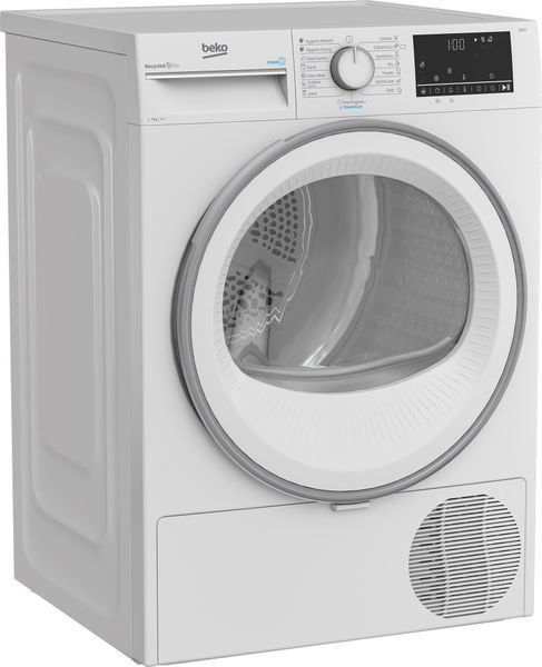 Сушильна машина Beko тепловий насос, 7кг, A++, 54.3см, дисплей, підсвітка барабану, білий (B3T67230) 375786 фото