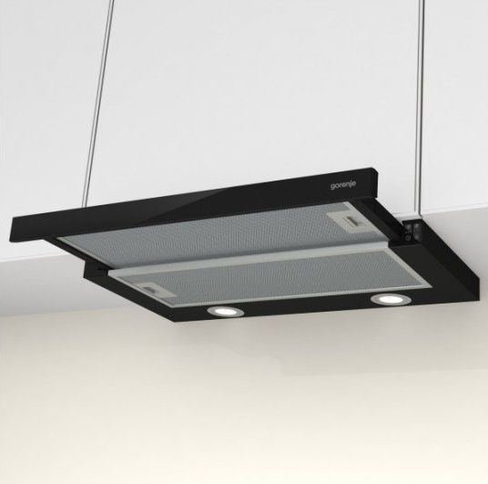 Витяжка Gorenje телескопічна, 60см, 450м.куб/год, чорний (TH62E4BG) 375994 фото