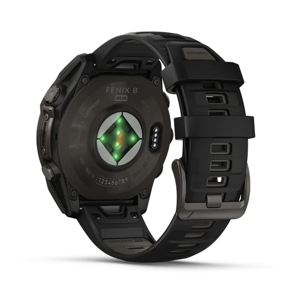 Смарт-годинник Garmin Fenix 8 51mm Solar Sapphire Carbon Gray DLC Titanium w. Black/Pebble Gray S. Band (010-02907-10,010-02907-11) 344130 фото