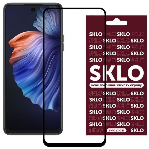 Захисне скло SKLO 3D для TECNO Camon 18 / 18P Чорний 339465 фото