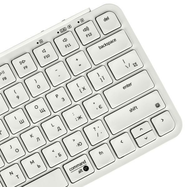 Клавіатура мембрана Keychron B1 Pro, USB/WL/BT, ivory white (B1P-K8-UA) 368831 фото
