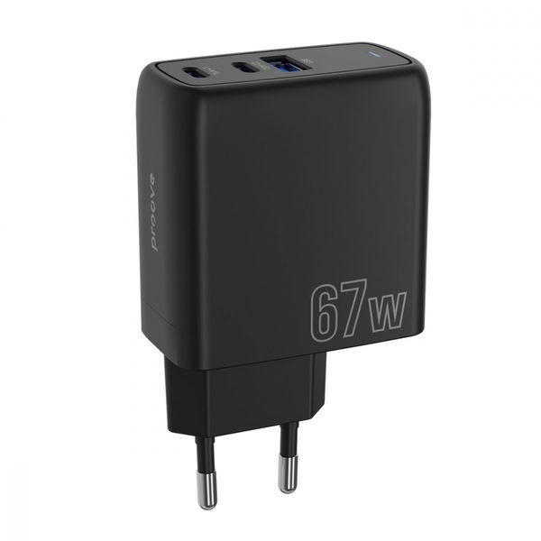 Зарядний Пристрій Proove Shot GaN 67W (2Type-C + USB) (WCSG67120002) White 287399 фото