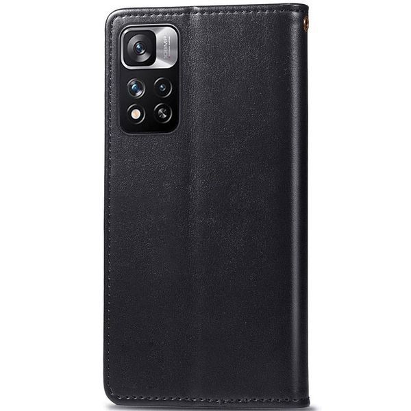 Шкіряний чохол книжка GETMAN Gallant (PU) для Xiaomi Redmi Note 11 Pro 4G/5G / 12 Pro 4G Чорний 248828 фото