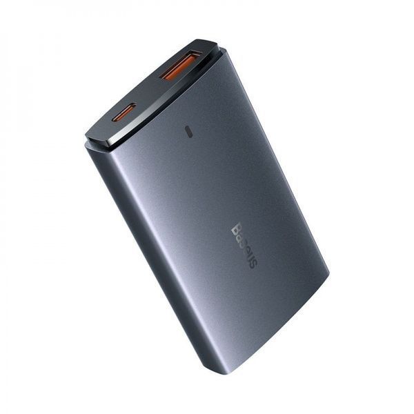 Зарядний Пристрій Baseus GaN5 Pro 65W Ultra-Slim (Type-C + USB) + Кабель Type-C to Type-C 100W (1м) (CCGP150113) Gray 272632 фото