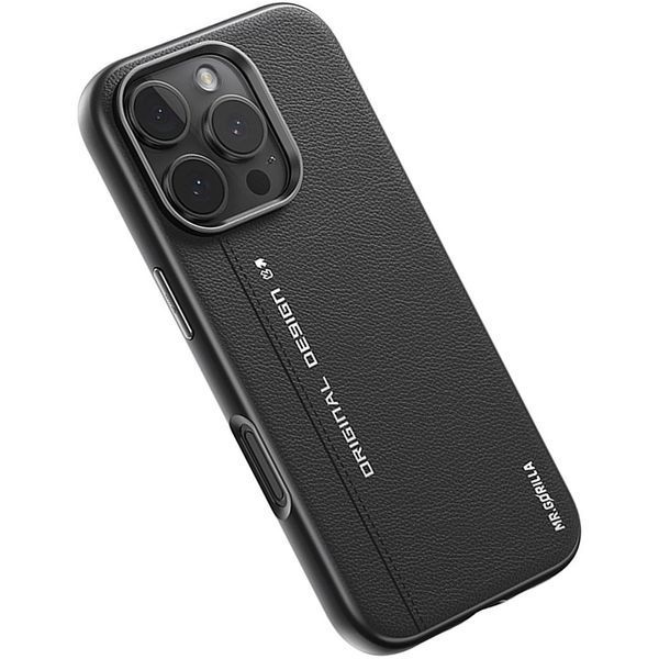 Чохол-накладка iPhone 16 Pro Blueo Leather Case MagSafe (B52-I16PBLK) Black 321535 фото
