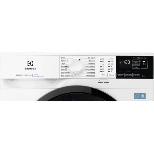 Пральна машина Electrolux фронтальна, 6кг, 1000, A, 41см, дисплей, інвертор, білий 396540 фото