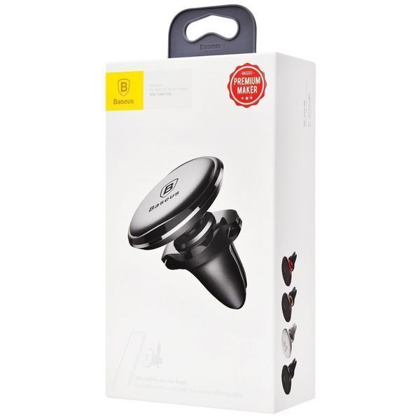 Автомобільний тримач Baseus Magnetic Air Vent Car (SUGX020001) Чорн. 274147 фото