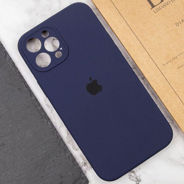 Чохол Silicone Case Full Camera Protective (AA) для Apple iPhone 12 Pro (6.1") Темно-синій / Midnight blue 204825 фото