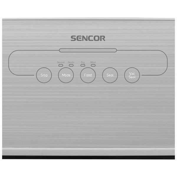 Вакууматор Sencor для пакетів і контейнерів, 110Вт, 30см, електронне керування, +5 пакетів, +1 рулон, пластик, сріблястий29 (SVS3010GY) 369144 фото