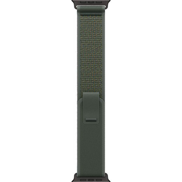 Ремінець Apple Watch Trail Loop Band S/M Для Watch 49mm - Black Titanium Finish - Green (MYQ33) 328474 фото