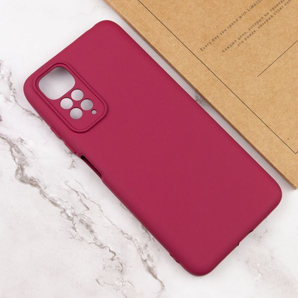 Чохол TPU GETMAN Liquid Silk Full Camera для Xiaomi Redmi Note 11 (Global) / Note 11S Бордовий / Marsala 323903 фото