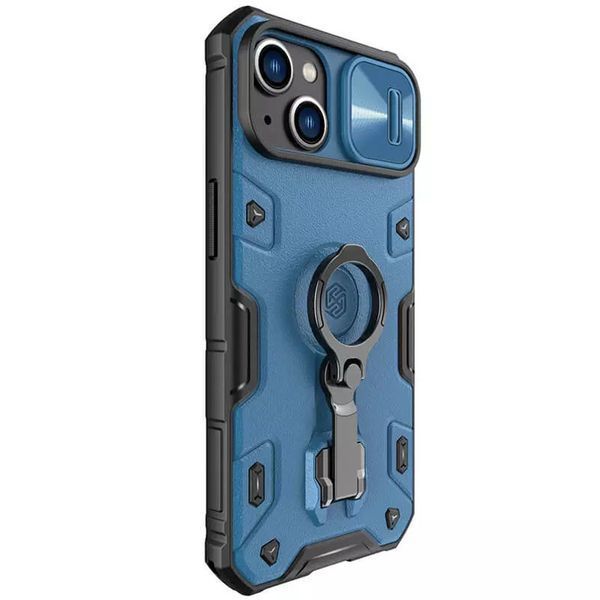 TPU+PC чохол Nillkin CamShield Armor Pro no logo (шторка на камеру) для Apple iPhone 14 / 13 (6.1") Синій 261675 фото
