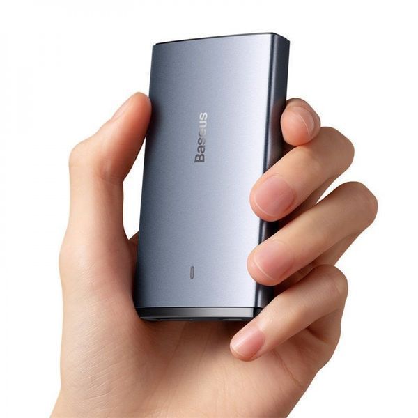 Зарядний Пристрій Baseus GaN5 Pro 65W Ultra-Slim (Type-C + USB) + Кабель Type-C to Type-C 100W (1м) (CCGP150113) Gray 272632 фото
