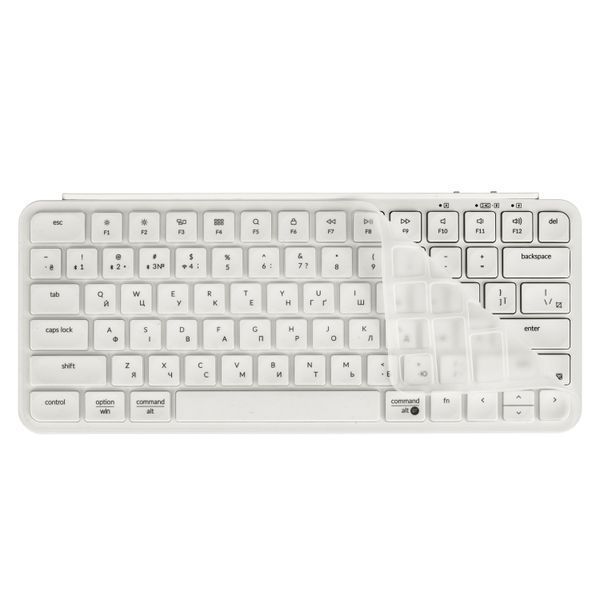 Клавіатура мембрана Keychron B1 Pro, USB/WL/BT, ivory white (B1P-K8-UA) 368831 фото