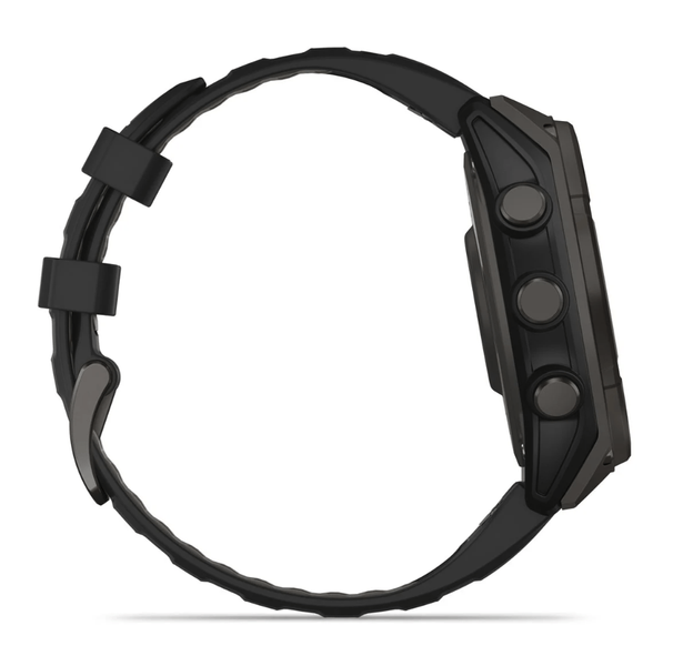 Смарт-годинник Garmin Fenix 8 51mm Solar Sapphire Carbon Gray DLC Titanium w. Black/Pebble Gray S. Band (010-02907-10,010-02907-11) 344130 фото