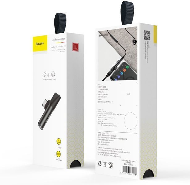 Перехідник Baseus L41 Type-C To Type-C + 3.5mm Black (CATL41-01) 269114 фото