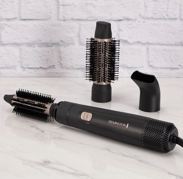 Фен-щітка Remington Blow Dry & Style Caring, 800Вт, 2 режими, іонізація, хол. обдув, кераміка, чорний (AS7300) 373005 фото