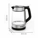 Електрочайник Tefal Glass Kettle 1.7л, скло, з підсвіткою, чорно-срібний (KI605830) 371051 фото 3