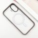 TPU+PC чохол Metal Buttons with MagSafe для Apple iPhone 16 (6.1") Сірий 318280 фото 3