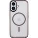 TPU+PC чохол Metal Buttons with MagSafe для Apple iPhone 16 (6.1") Сірий 318280 фото 1
