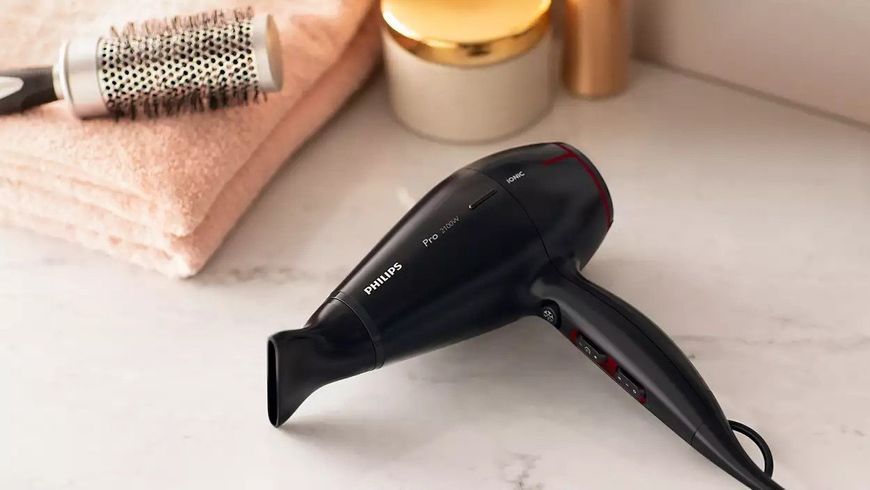 Фен Philips Professional, 2100Вт, 3 режими, іонізація, хол. обдув, чорний (HPS910/00) 370419 фото