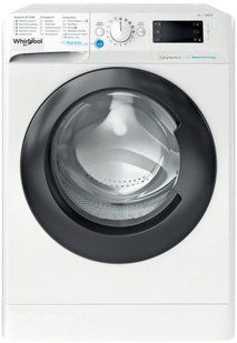 Пральна машина Indesit фронтальна, 7кг, 1200, A+++, 43.5см, дисплей, пара, інвертор, люк чорний, білий (BWSE71293XWBVUA) 374815 фото
