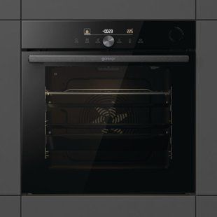 Духова шафа Gorenje електрична, 77л, A+, пара, дисплей, готування на різних рівнях, піроліз, Wi-Fi, чорний (BPSA6747DGWI) 369151 фото