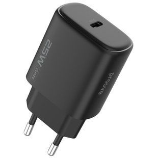 Зарядний Пристрій Proove Silicone Power 2 25W (Type-C) (WCSP25010001) black 394227 фото