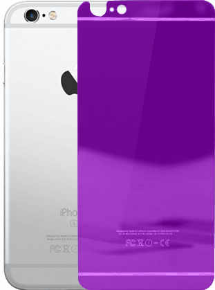 Захисне скло iPhone 6/6s mirror Purple (2в1) 64936 фото