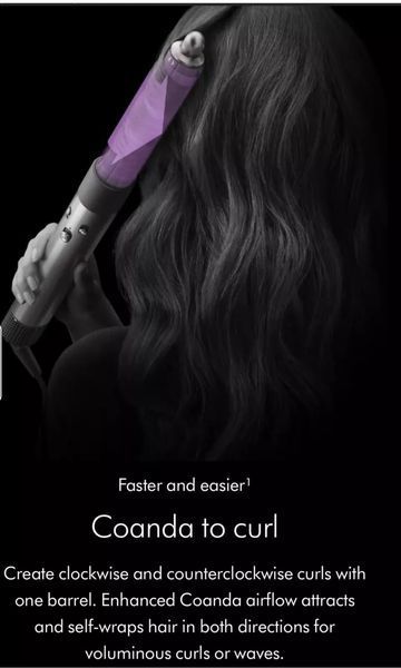 Довга циліндрична насадка Dyson Airwrap Long Barrel 40 mm Black/Rose Pink (974158-01) 360059 фото