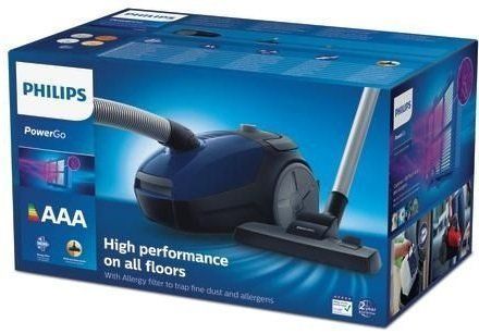 Пилосос Philips мішковий PowerGO, 750Вт, 3л, НЕРА, синій (FC8240/09) 375590 фото