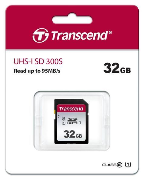 Карта пам'яті Transcend SD 32GB C10 UHS-I R100/W20MB/s (TS32GSDC300S) 369927 фото