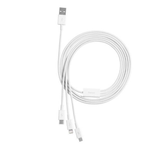 Кабель Baseus Superior Series USB To M + L + C 3.5 A 1.5 М (CAMLTYS-02) White 252279 фото