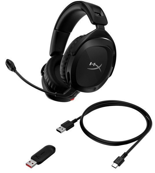 Гарнітура ігрова HyperX Cloud Stinger 2, WL/USB-A, чорний (676A2AA) 365409 фото