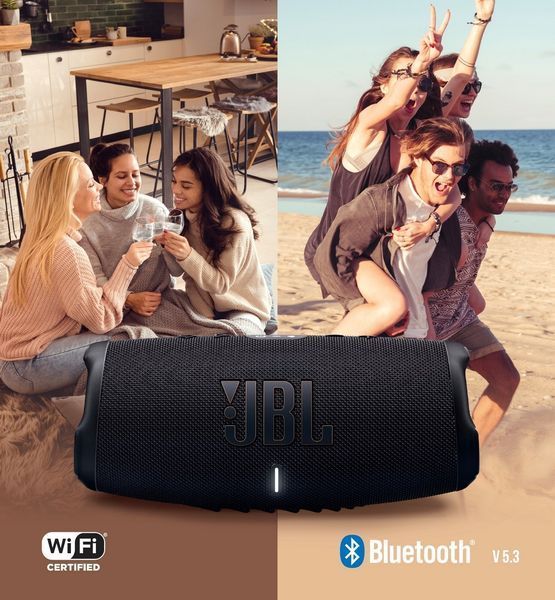 Портативна акустика JBL CHARGE 5 WI-FI (JBLCHARGE5WIFIBLK) Midnight Black 272663 фото