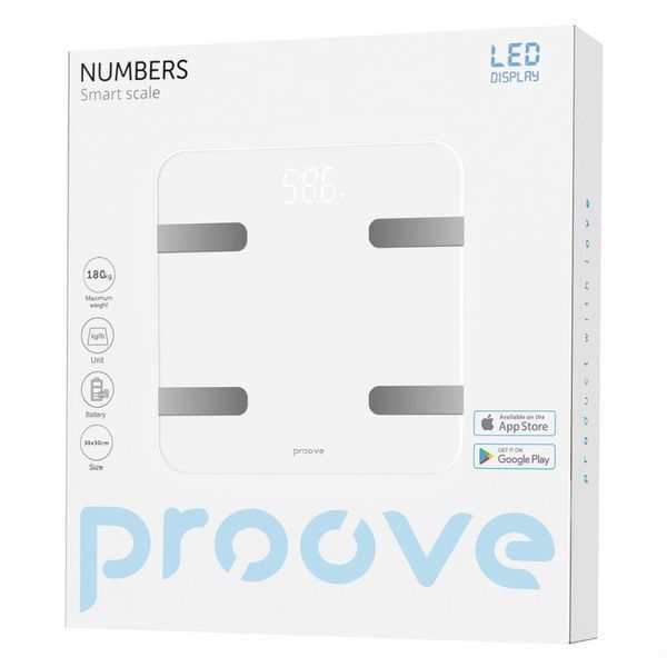 Смарт-ваги Proove Smart scales Numbers (SLBP00010002) White 324812 фото