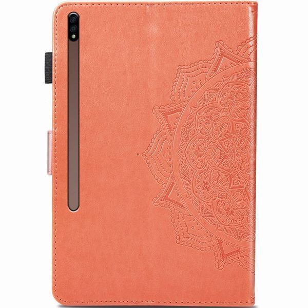 Шкіряний чохол Art Case з візитницею для Samsung Galaxy Tab S7+ Помаранчевий 201715 фото