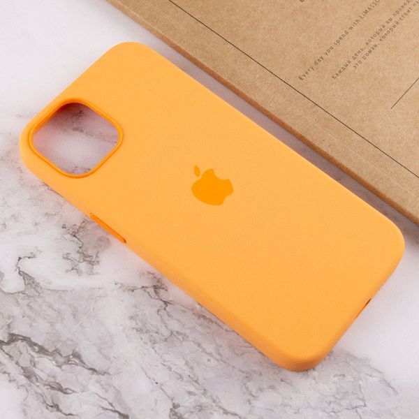 Чохол Silicone case (AAA) full with Magsafe and Animation для Apple iPhone 13 (6.1") Помаранчевий / Marigold 246199 фото