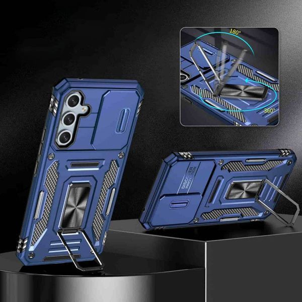 Ударостійкий чохол Camshield Army Ring для Samsung Galaxy A35 / A55 Синій / Navy 317753 фото