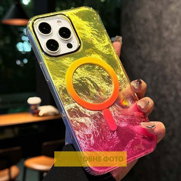 Чохол TPU Shiny Mountain (MagFit) для Apple iPhone 17 Air (6.6") Yellow / Pink 392969 фото