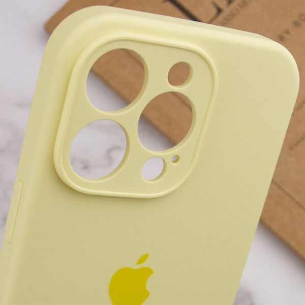 Чохол Silicone Case Full Camera Protective (AA) для Apple iPhone 14 Pro Max (6.7") Жовтий / Mellow Yellow 257157 фото