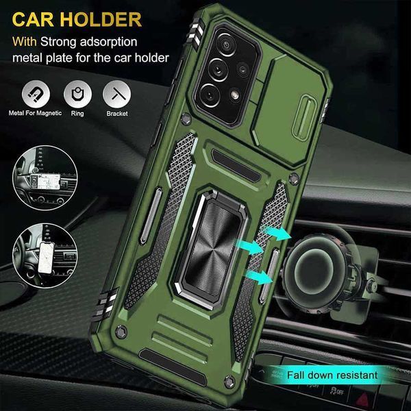 Ударостійкий чохол Camshield Army Ring для Samsung Galaxy A53 5G Оливковий / Army Green 256181 фото