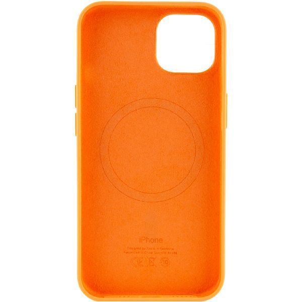 Чохол Silicone case (AAA) full with Magsafe and Animation для Apple iPhone 13 (6.1") Помаранчевий / Marigold 246199 фото