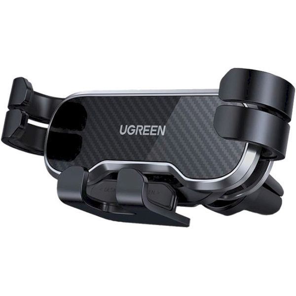 Автомобільний тримач UGREEN LP228 Gravity Drive Air Vent Car Mount Phone Holder With Arc-Shaped Mounting Clip (80871) Black 288267 фото